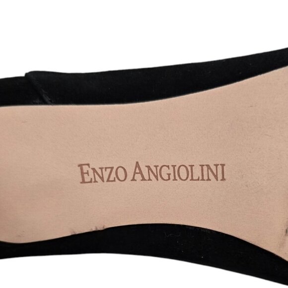 Enzo Angiolini Ruthley Black Suede Pointed Toe Stiletto Ankle Bootie Sz 9.5M - Picture 7 of 9